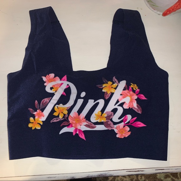 PINK bralette with flowers - Picture 1 of 3